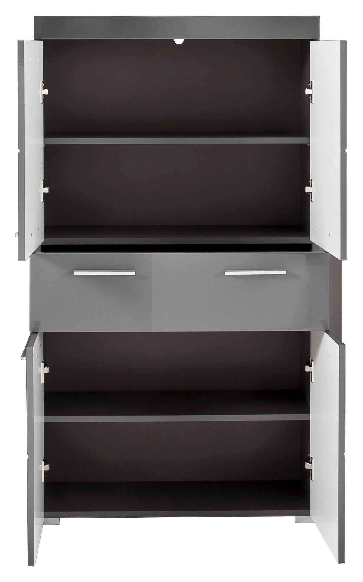 Midischrank Amanda B/H/T: ca. 73x132x31 cm Amanda - grau (73,00/132,00/31,00cm)
