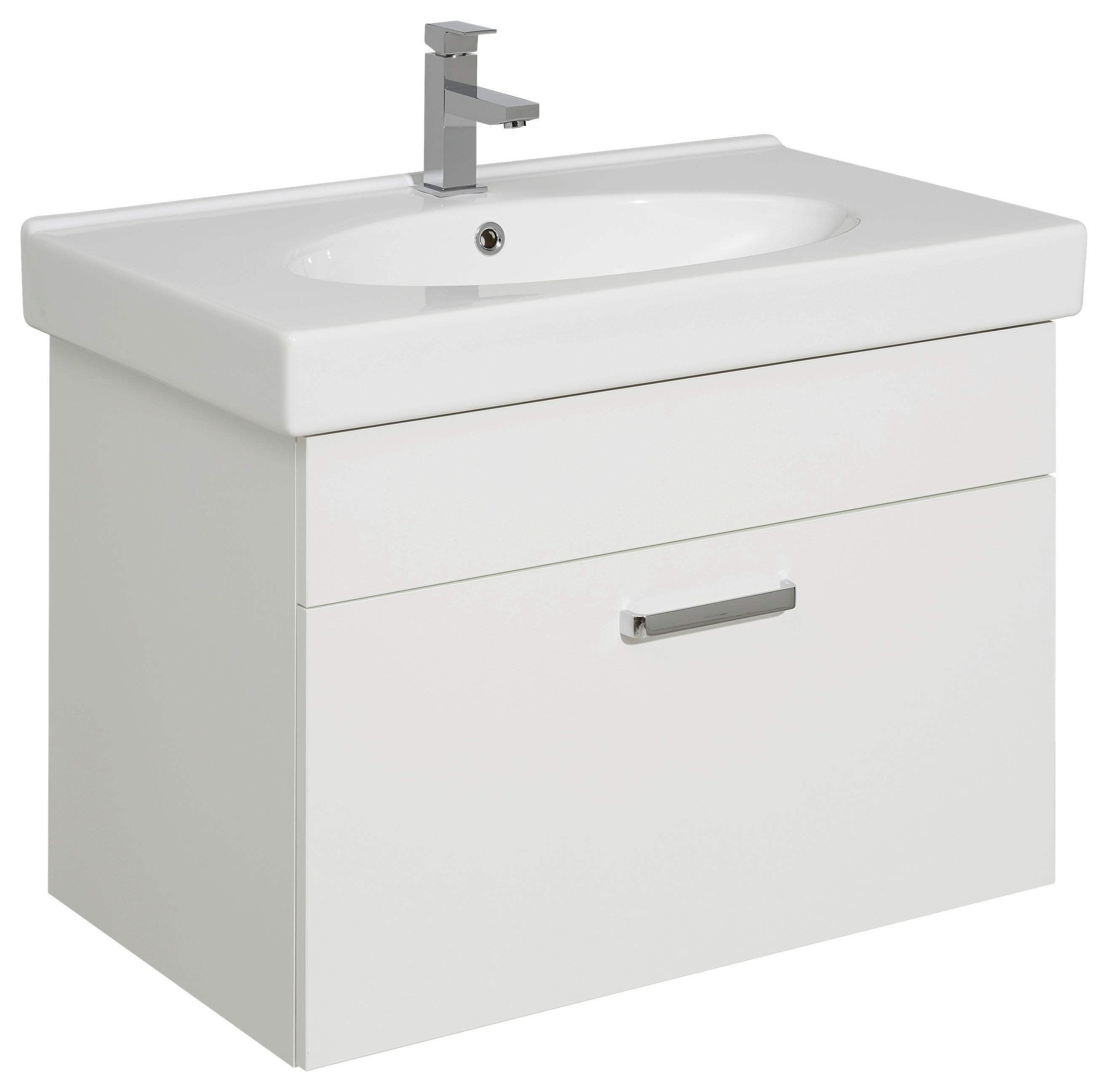 Waschbeckenunterschrank Quickset 312 weiß glanz B/H/T: ca. 80x58,5x48 cm Quickset 312 - weiß (80,00/58,50/48,00cm) - Pelipal