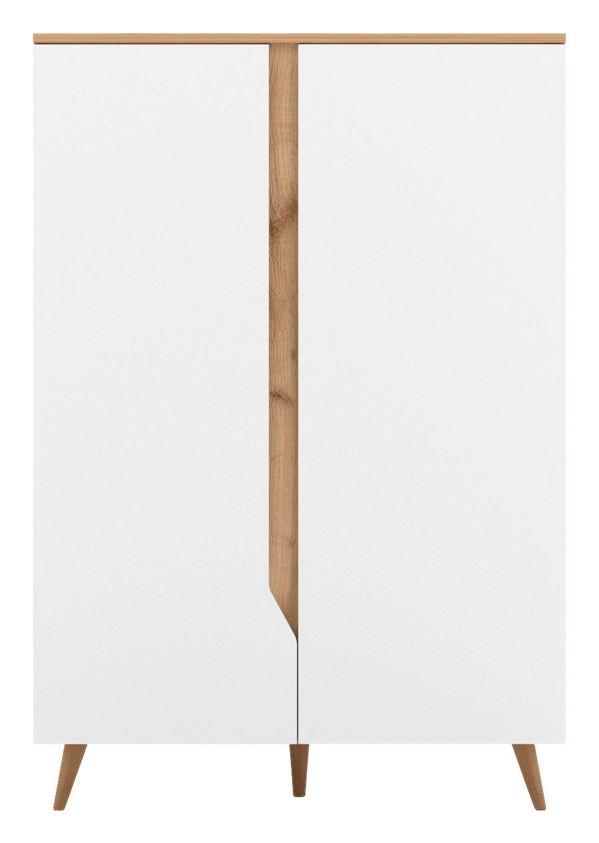 Kommode Tue Craft Eiche Nachbildung weiß matt B/H/T: ca. 90x132x42 cm Tue - weiß/Craft (90,00/132,00/42,00cm) - WIPMEB