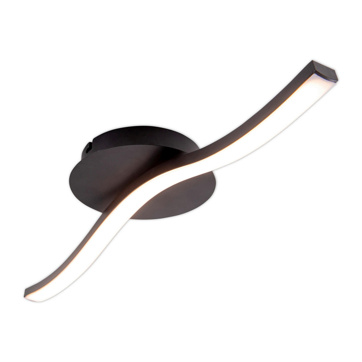 Näve Leuchten Deckenleuchte 1383422 schwarz Kunststoff Metall B/H/T: ca. 13x6,5x45 cm null 1 Brennstellen Onda - schwarz (13,00/6,50/45,00cm) - Näve Leuchten