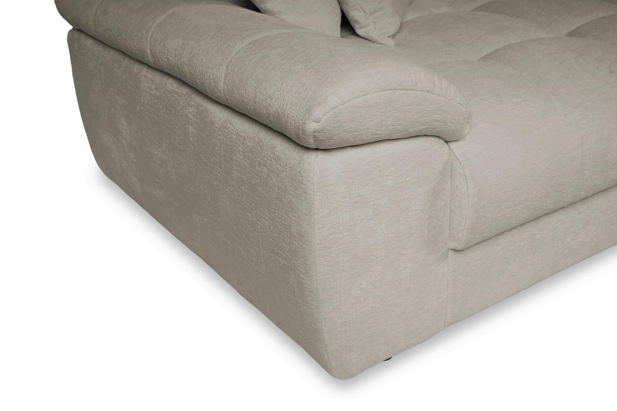 Big Sofa Tema graubraun Microfaser B/H/T: ca. 144x70x183 cm Tema - schwarz/graubraun (144,00/70,00/183,00cm)