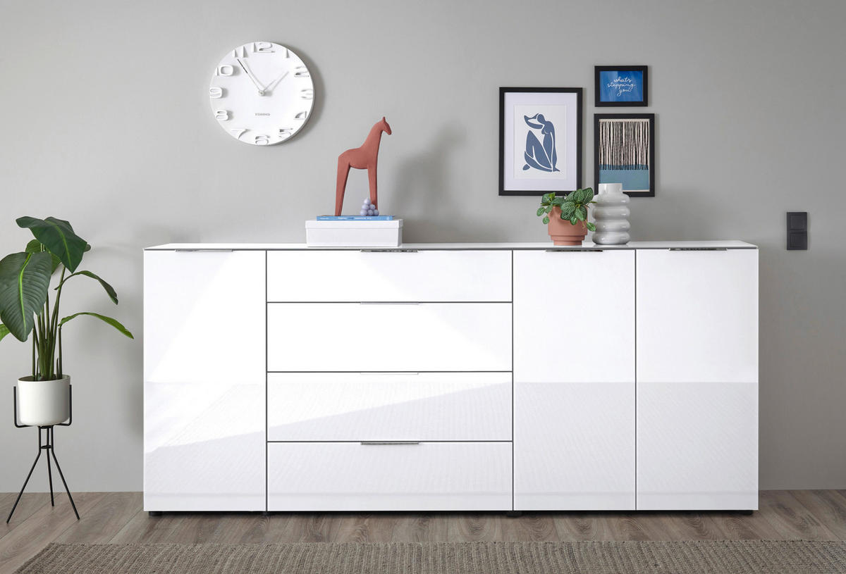 Kommode Santorin weiß B/H/T: ca. 226x99x40 cm Santorin - weiß (226,00/99,00/40,00cm)