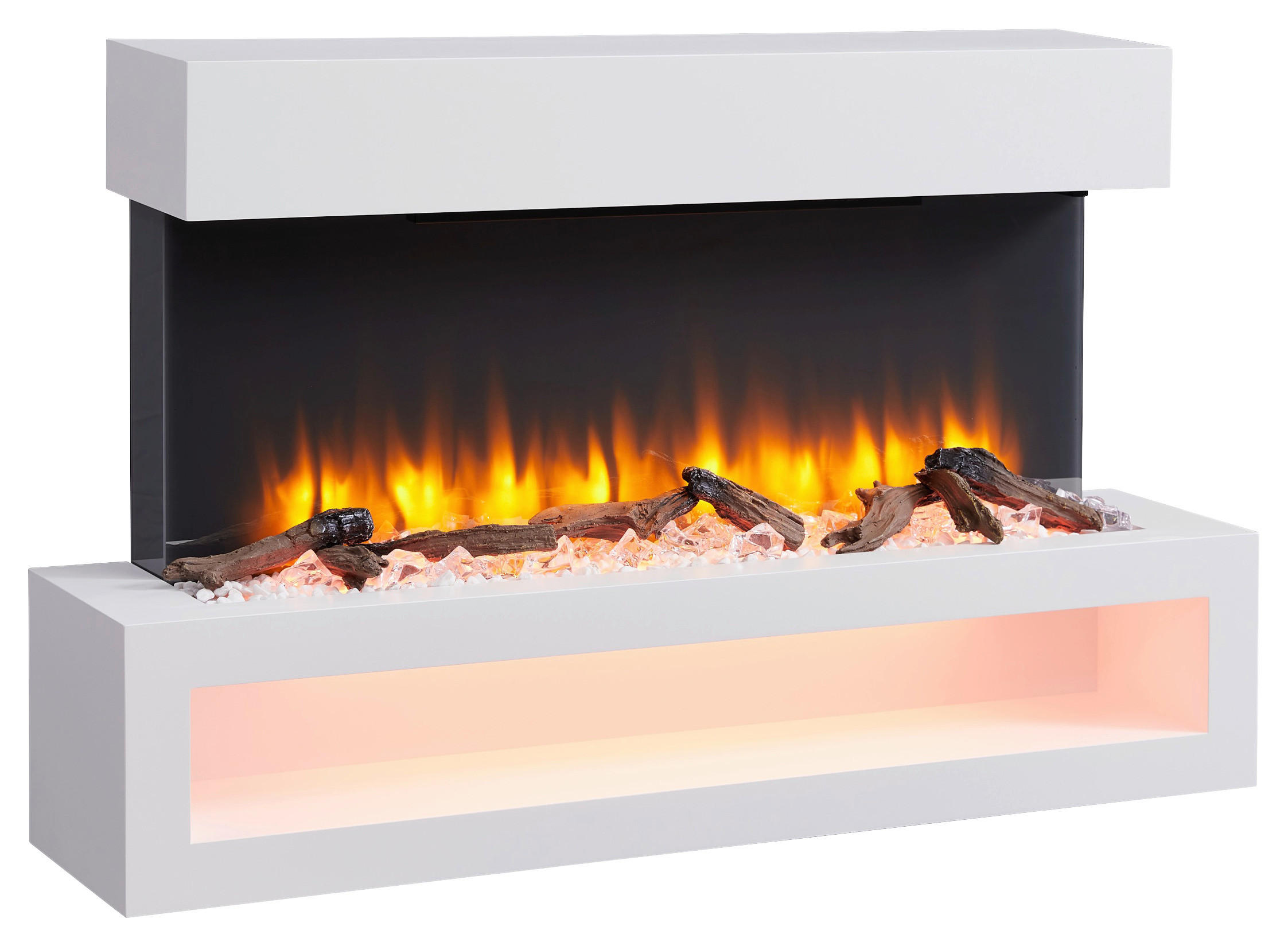 RICHEN Elektrischer-Kamin Nikos EF197A-MT197F-W weiß B/H/T: ca. 110x68x25 cm ca. 2000 W