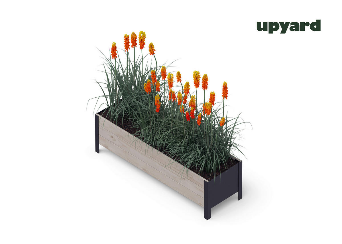 UPYARD Hochbeet MODERN grau Holz B/H/L: ca. 36x32x118 cm MODERN - grau (118,00/36,00/32,00cm) - UPYARD