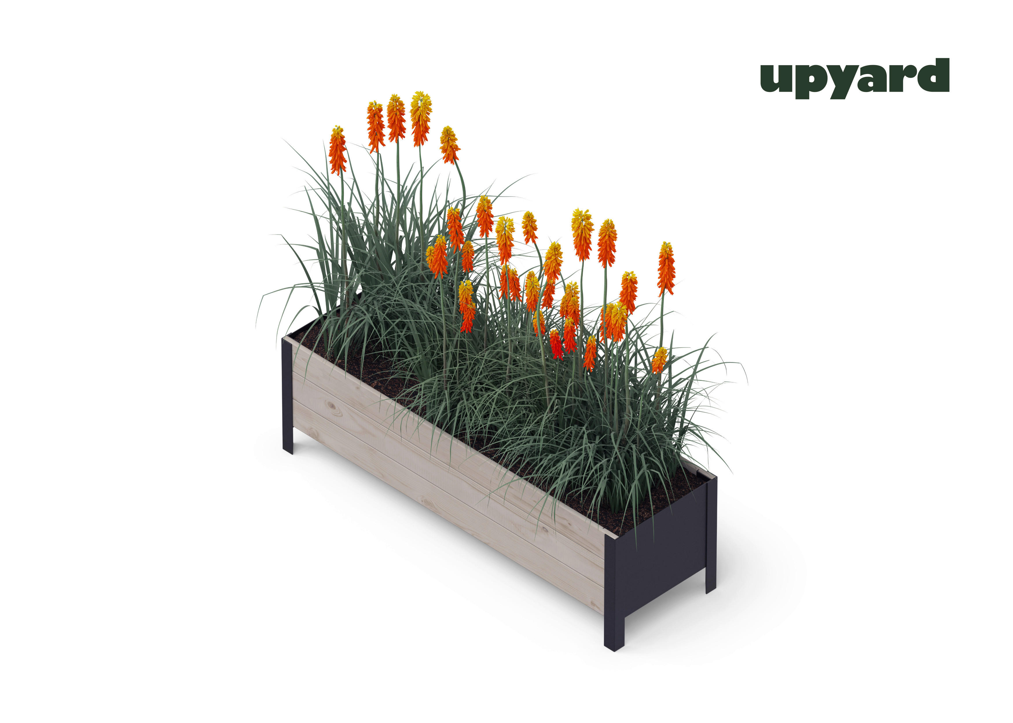 UPYARD Hochbeet MODERN grau Holz B/H/L: ...