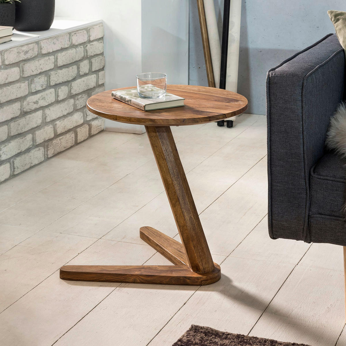 Beistelltisch rosenholz Holz B/H/T: ca. 45x50x45 cm Beistelltisch BOHA - rosenholz (45,00/50,00/45,00cm) - Wohnling