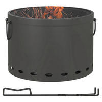 Outsunny Feuerschale dunkelgrau Polypropylen B/H/L: ca. 38x38x27 cm Feuerschale - dunkelgrau (27,00/38,00/38,00cm) - Outsunny