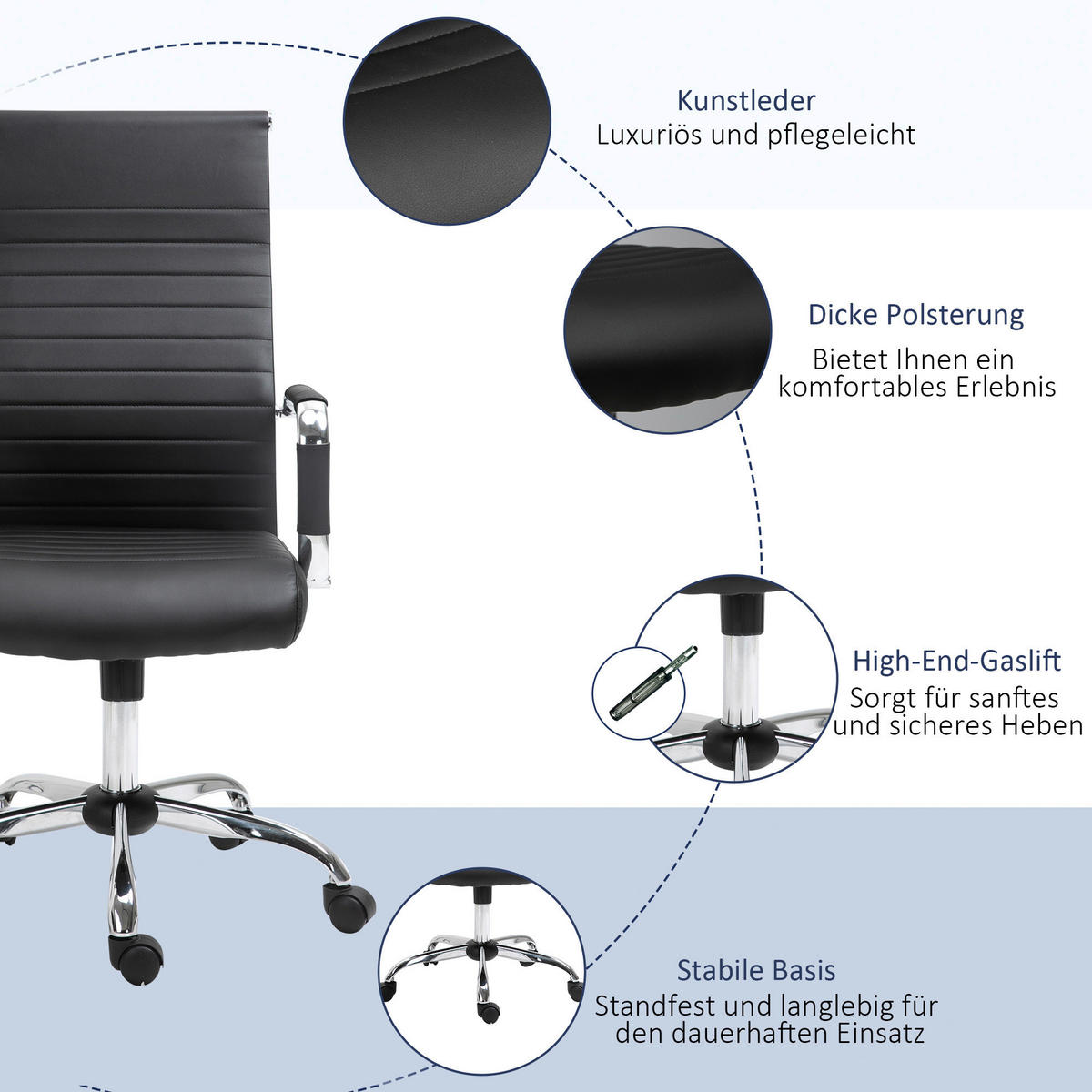 Gaming-Sessel 921-383BK schwarz 921-383BK - schwarz (54,00/114,00/62,00cm) - Vinsetto