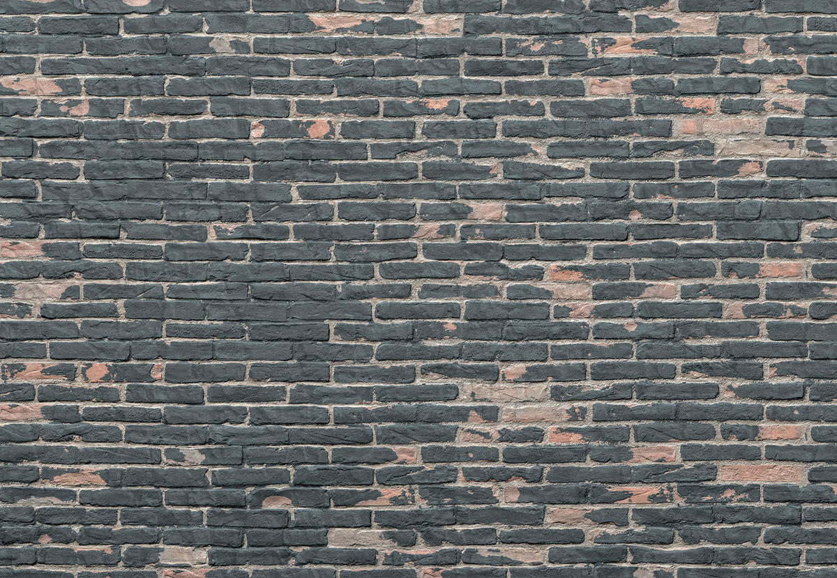 Komar Fototapete Painted Bricks XXL4-067 dunkelgrau B/H: ca. 368x248 cm Painted Bricks XXL4-067 - dunkelgrau (368,00/248,00cm) - Komar
