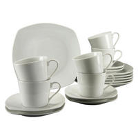 CreaTable Kaffeeservice Amelie weiß Porzellan 18 tlg. Amelie - weiß - CreaTable