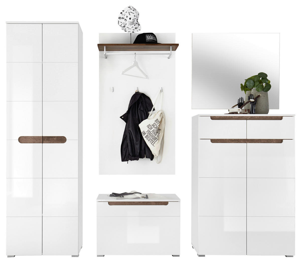 Wandspiegel Turin weiß B/H/T: ca. 80x70x2 cm Turin - weiß (80,00/70,00/2,00cm)