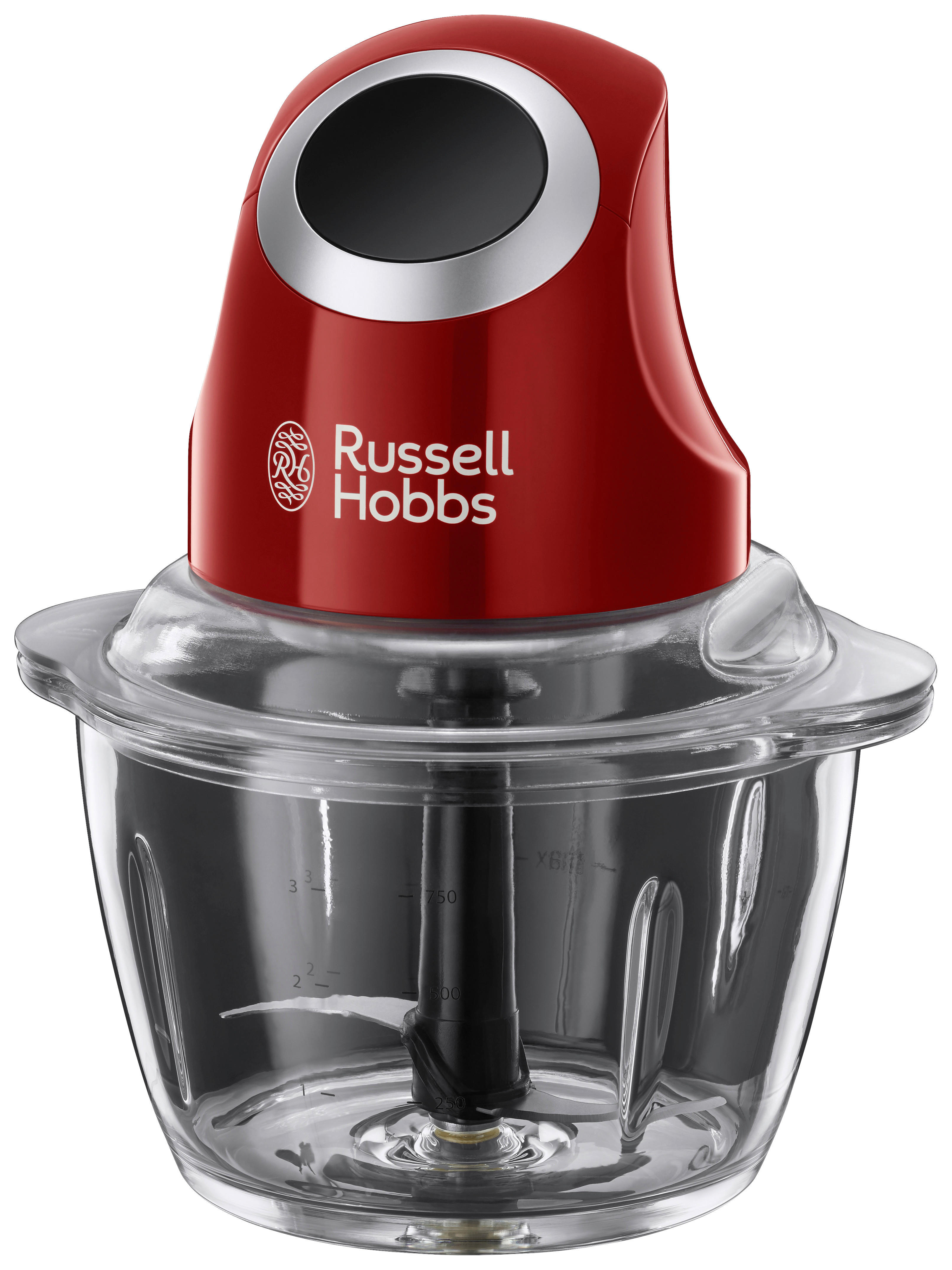 Russell Hobbs Multi-Zerkleinerer 24660-56 rot schwarz Kunststoff Glas B/H/T: ca. 18x23x16 cm