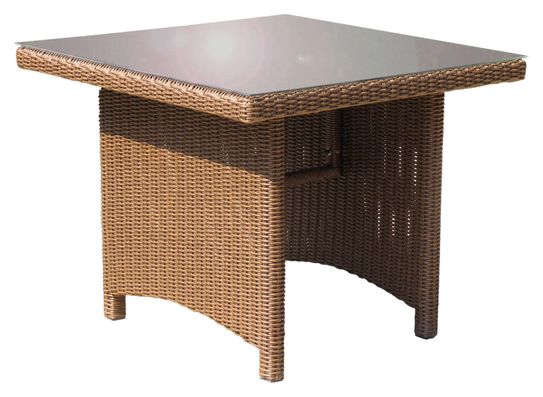 Grasekamp Gartentisch Ibiza braun Polyrattan B/H/L: ca. 90x73x90 cm Ibiza - braun (90,00/90,00/73,00cm) - Grasekamp