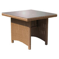 Grasekamp Gartentisch Ibiza braun Polyrattan B/H/L: ca. 90x73x90 cm Ibiza - braun (90,00/90,00/73,00cm) - Grasekamp