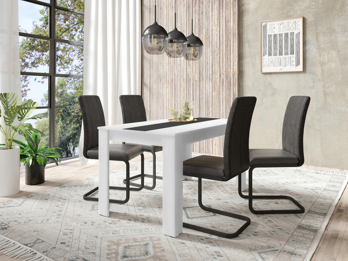 Tisch NORI weiß B/H/T: ca. 160x75x90 cm NORI - weiß (160,00/75,00/90,00cm) - byLIVING