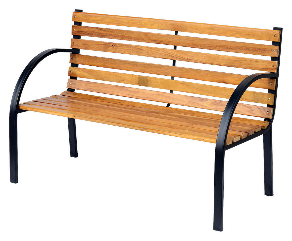 Outsunny Gartenbank natur Metall B/H/L: ca. 60x80x122 cm Gartenbank - natur (122,00/60,00/80,00cm) - Outsunny