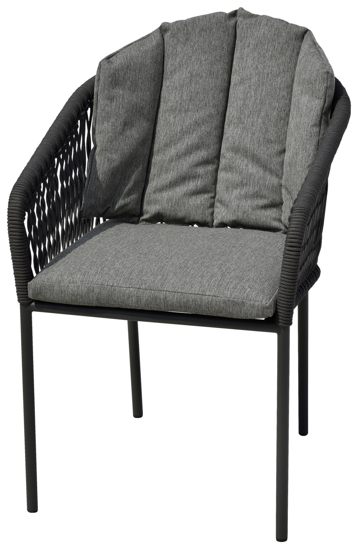 POCOline Gartenstuhl grau Webstoff B/H/L: ca. 68x79x58 cm Gartenstuhl_Rope - grau (58,00/68,00/79,00cm) - POCOline