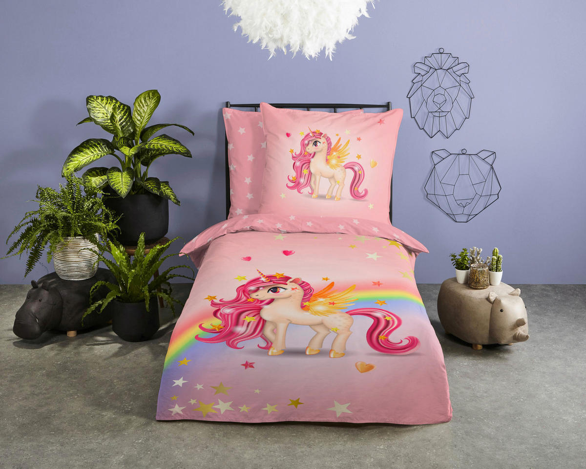 Baumwoll Bettwäsche Little Renforce Little - pink (135,00/200,00cm) - Good Morning