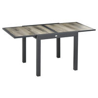 Outsunny Gartentisch beige Aluminium B/H/L: ca. 80x75x160 cm Gartentisch - beige/grau (160,00/80,00/75,00cm) - Outsunny
