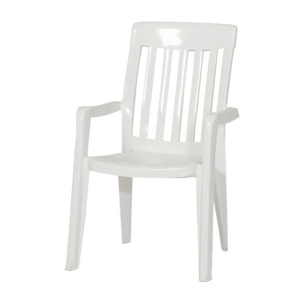 Thumbnail - Sieger Stapelsessel Palma Sieger 4er-Set Palma weiß Kunststoff B/H/L: ca. 59x92x65 cm