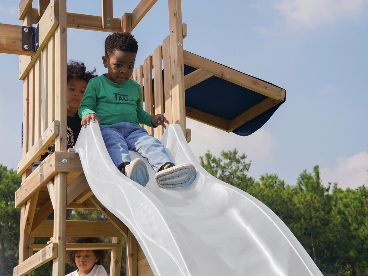 AXI Spielturm Malik weiß B/H/L: ca. 345x270x336 cm Malik - braun/weiß (336,00/345,00/270,00cm) - AXI