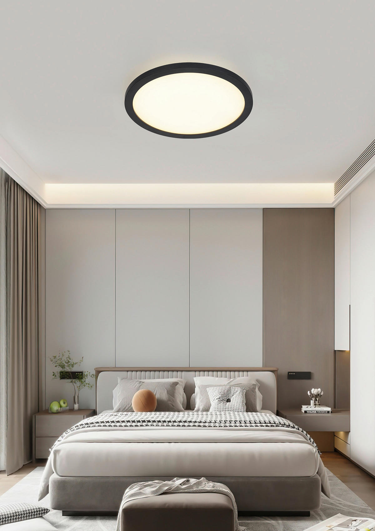 Nolo LED-Deckenpaneel Aria schwarz Kunststoff H/D: ca. 5x30 cm Aria - schwarz (30,00/5,00cm) - Nolo