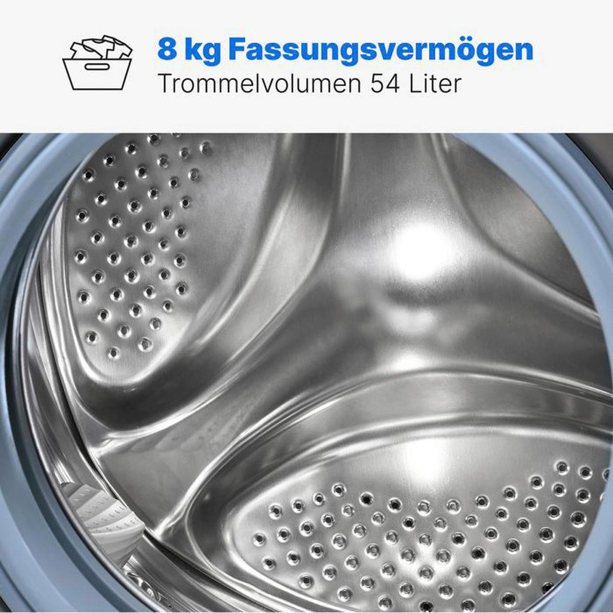 Bomann Waschmaschine WA 7185 T schwarz B/H/T: ca. 60x85x54 cm ca. 8 kg Waschmaschine WA 7185 T - schwarz/titanfarbig (60,00/85,00/54,00cm) - Bomann