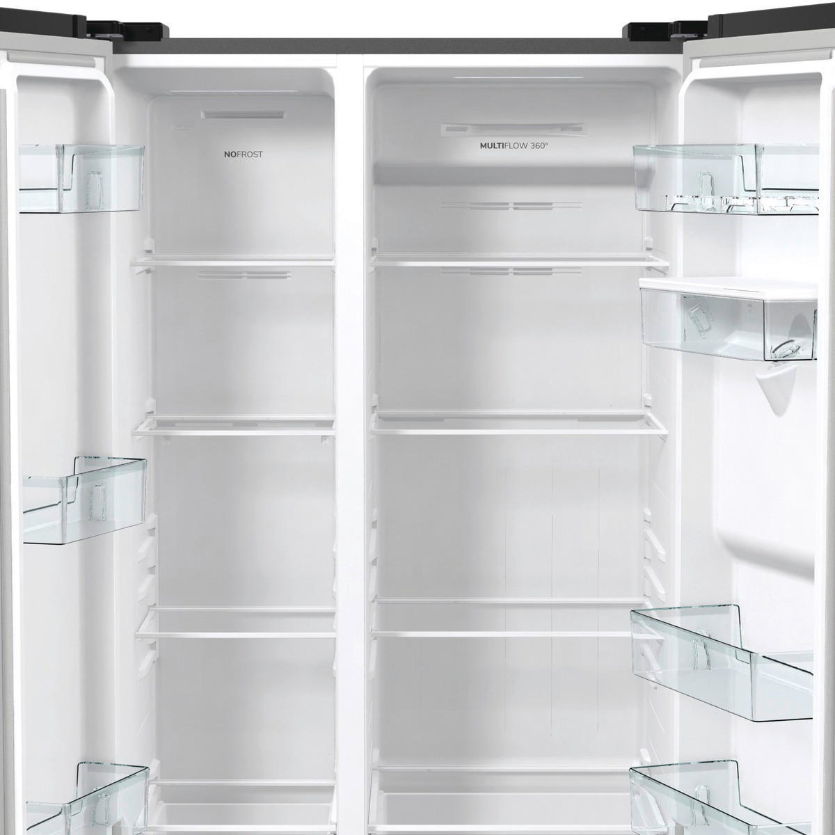 Gorenje Side-by-Side NRR9185EASWD Edelstahloptik B/H/T: ca. 91,5x178,6x67 cm Side-by-Side NRR9185EASWD - Edelstahloptik (91,50/178,60/67,00cm) - Gorenje