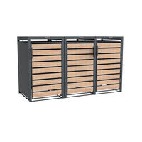 Westmann Mülltonnenbox Lacina braun B/H/L: ca. 200x116x80 cm Lacina - braun (80,00/200,00/116,00cm) - Westmann