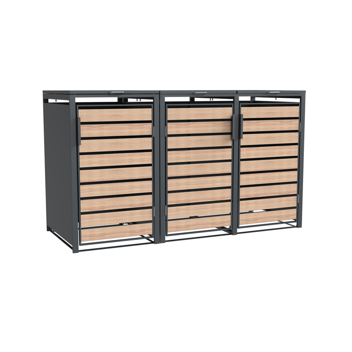 Westmann Mülltonnenbox Lacina braun B/H/L: ca. 200x116x80 cm Lacina - braun (80,00/200,00/116,00cm) - Westmann