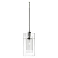 Searchlight Pendelleuchte Chrom Glas Stahl B/H/L: ca. 13x120x20 cm E14 1 Brennstellen Duo 1 - Chrom (20,00/13,00/120,00cm) - Searchlight