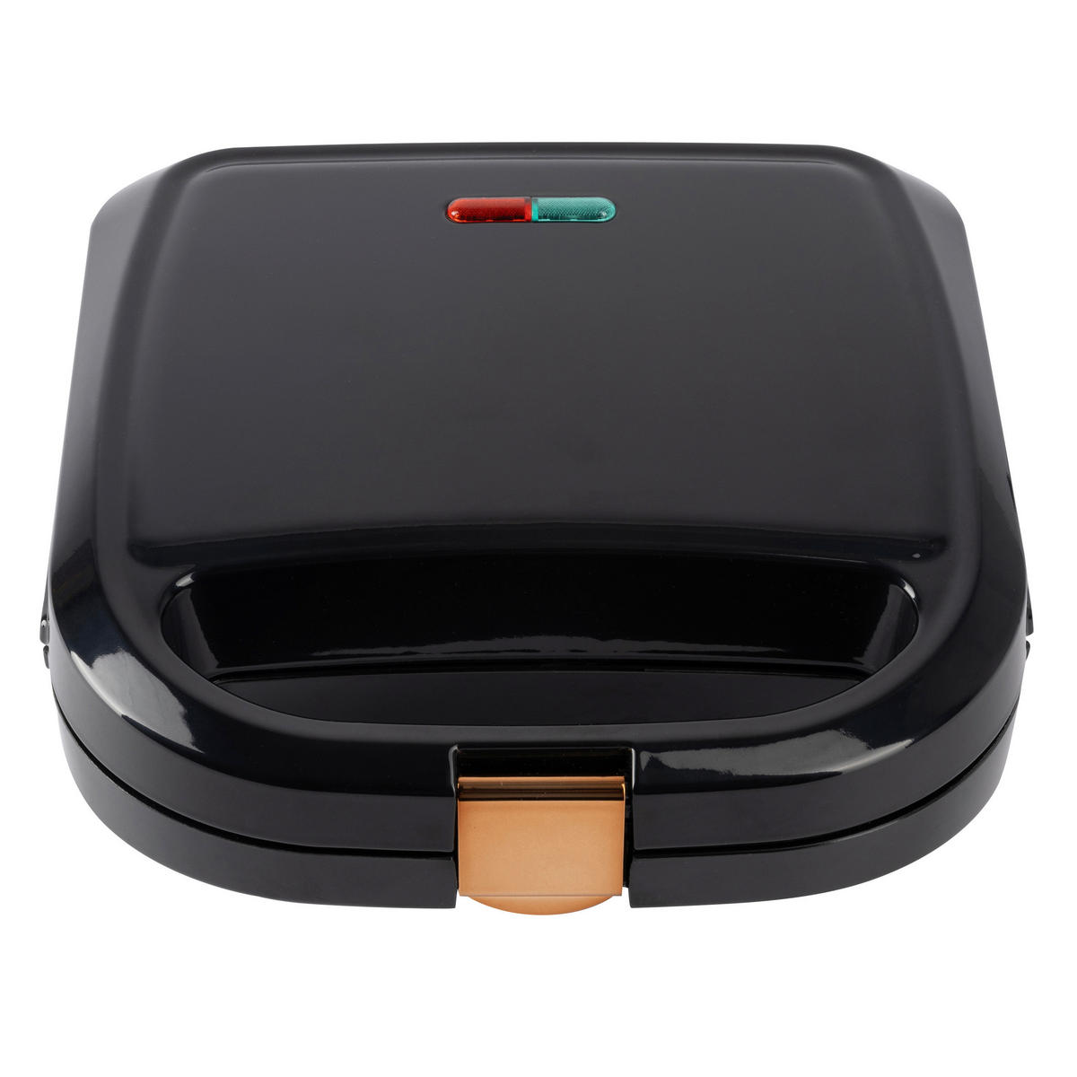 BERGNER Sandwichtoaster BG-53005-CP schwarz Kupfer Aluminium Kunststoff B/H/L: ca. 22x9x22 cm COPPER - schwarz/Kupfer (22,00/22,00/9,00cm) - BERGNER