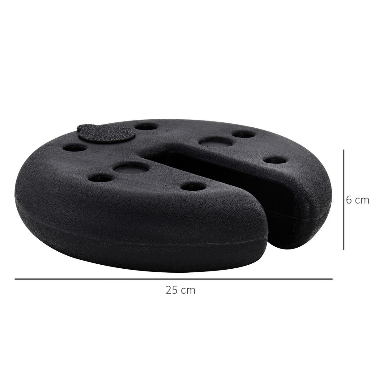 Outsunny Gewichte für Pavillon Gewichte_für_Pavillon - schwarz (25,00/6,00cm) - Outsunny