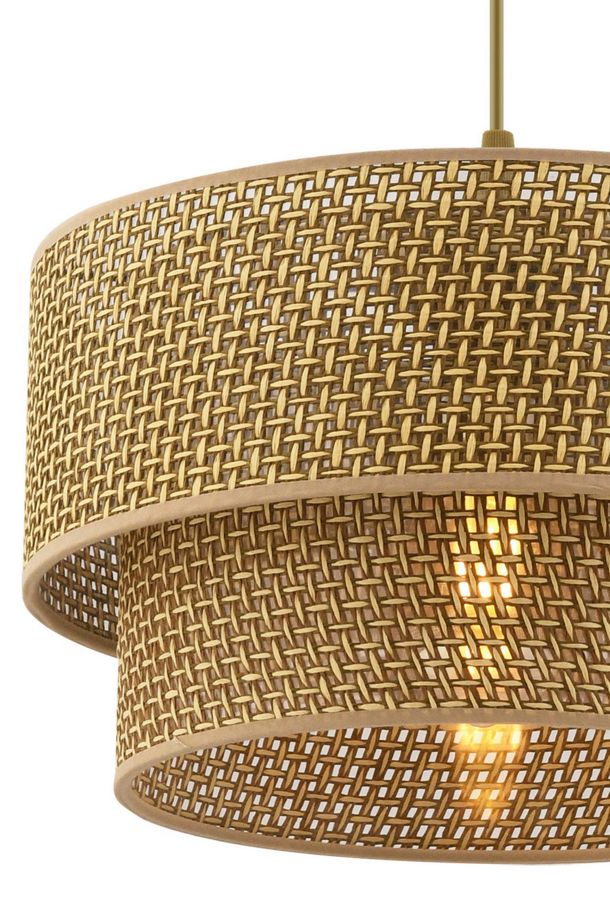 Opviq Pendelleuchte Echo beige Baumwolle B/H/T/L/D: ca. 30x65x30x30x30 cm E27 1 Brennstellen Echo - beige (30,00/30,00/65,00cm) - Opviq