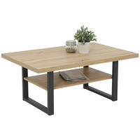 Couchtisch Anton Eiche Artisan Nachbildung B/H/T: ca. 105x45x69 cm Anton - Eiche/schwarz (105,00/45,00/69,00cm)