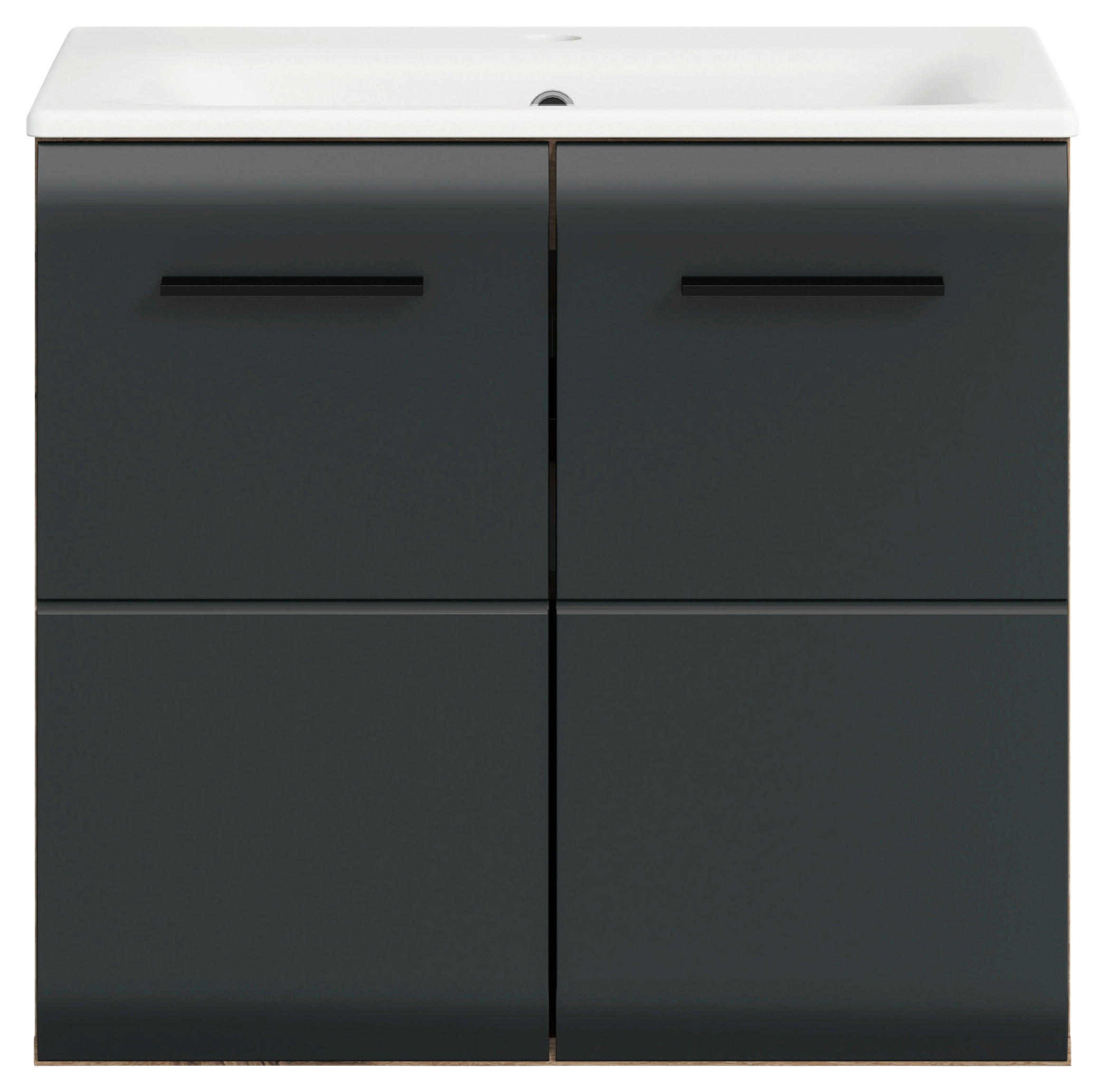 Thumbnail - Waschplatz Ice Nox Oak Nachbildung schwarz matt B/H/T: ca. 60x55x46 cm