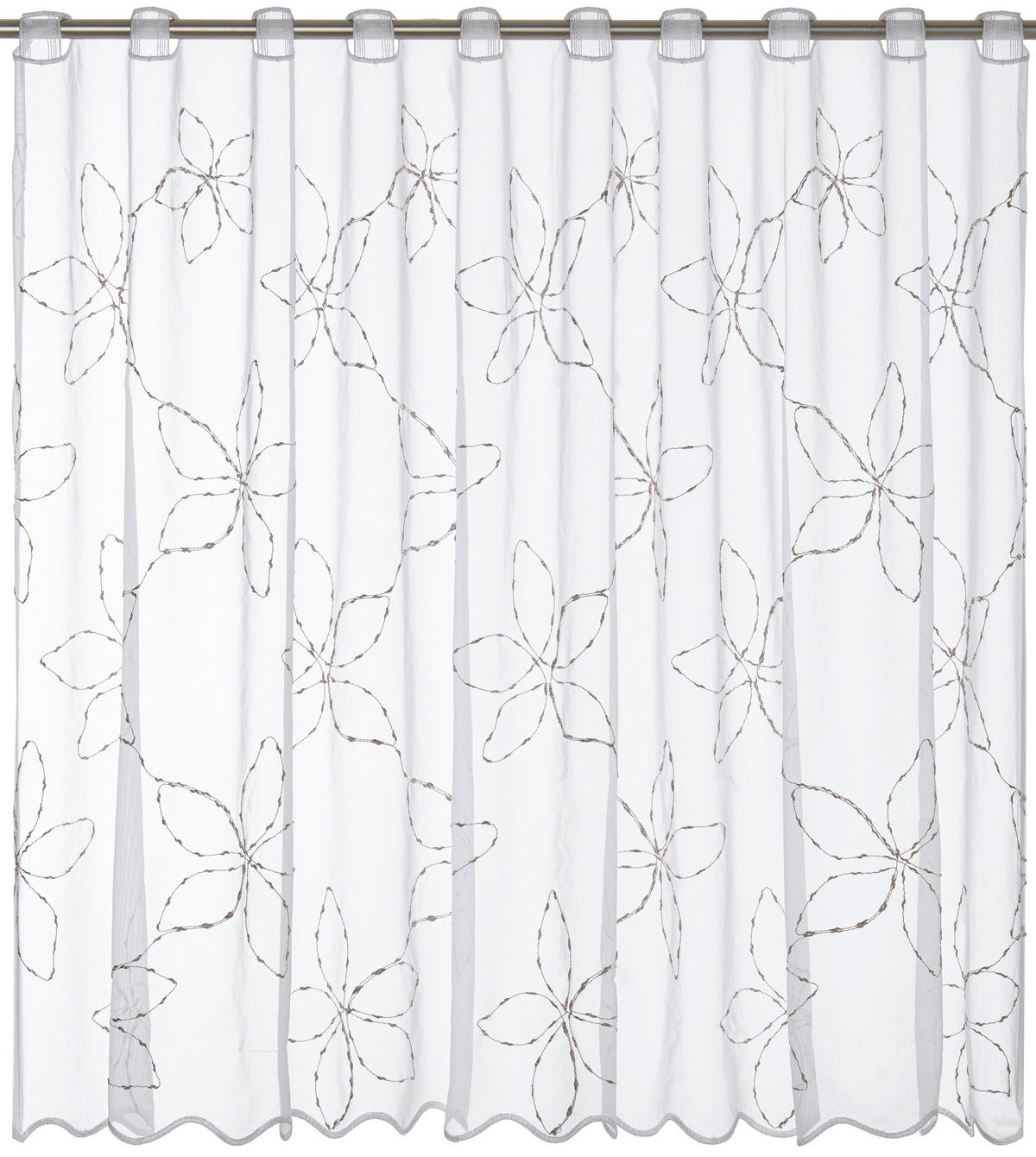 Scheibengardine Kord weiß B/L: ca. 150x90 cm Kord - beige/weiß (150,00/90,00cm) - POCOline