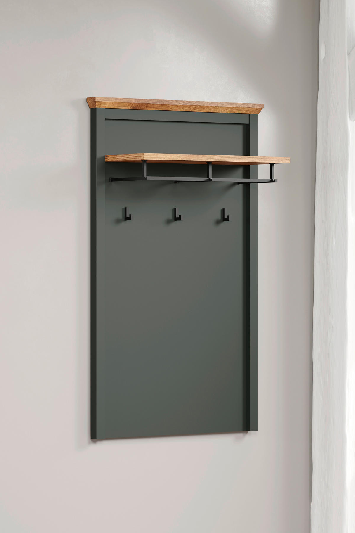 Garderobenpaneel Stanton tannengrün Eiche Evoke Coast Nachbildung B/H/T: ca. 77x123x28 cm Stanton - Eiche/tannengrün (77,00/123,00/28,00cm)