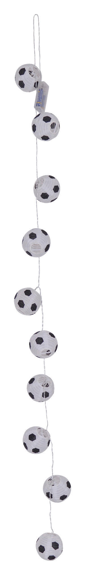 LED-Lichterkette FUßBALL mit LED 5217123 weiß Papier Metall L: ca. 160 cm LED Lichterkette FUßBALL mit LED - weiß (160,00cm) - Näve Leuchten