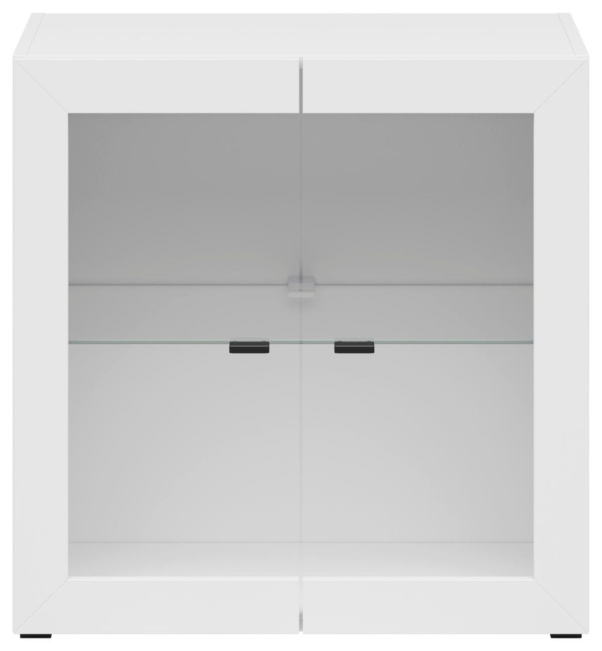 Vitrine System 64 weiß matt B/H/T: ca. 64x64x35 cm System 64 - weiß (64,00/64,00/35,00cm)