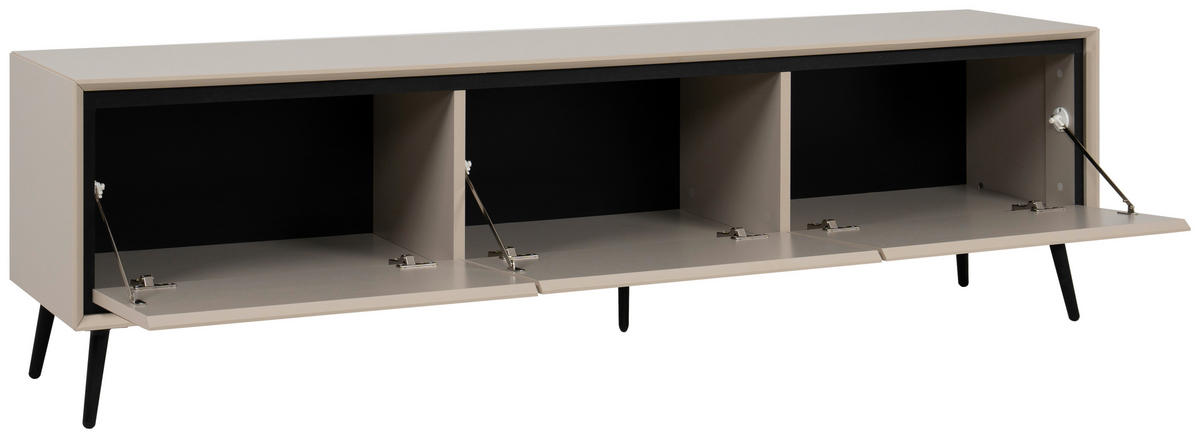 Lowboard Arona sand schwarz B/H/T: ca. 175x50x38 cm Arona - sand/schwarz (175,00/50,00/38,00cm)
