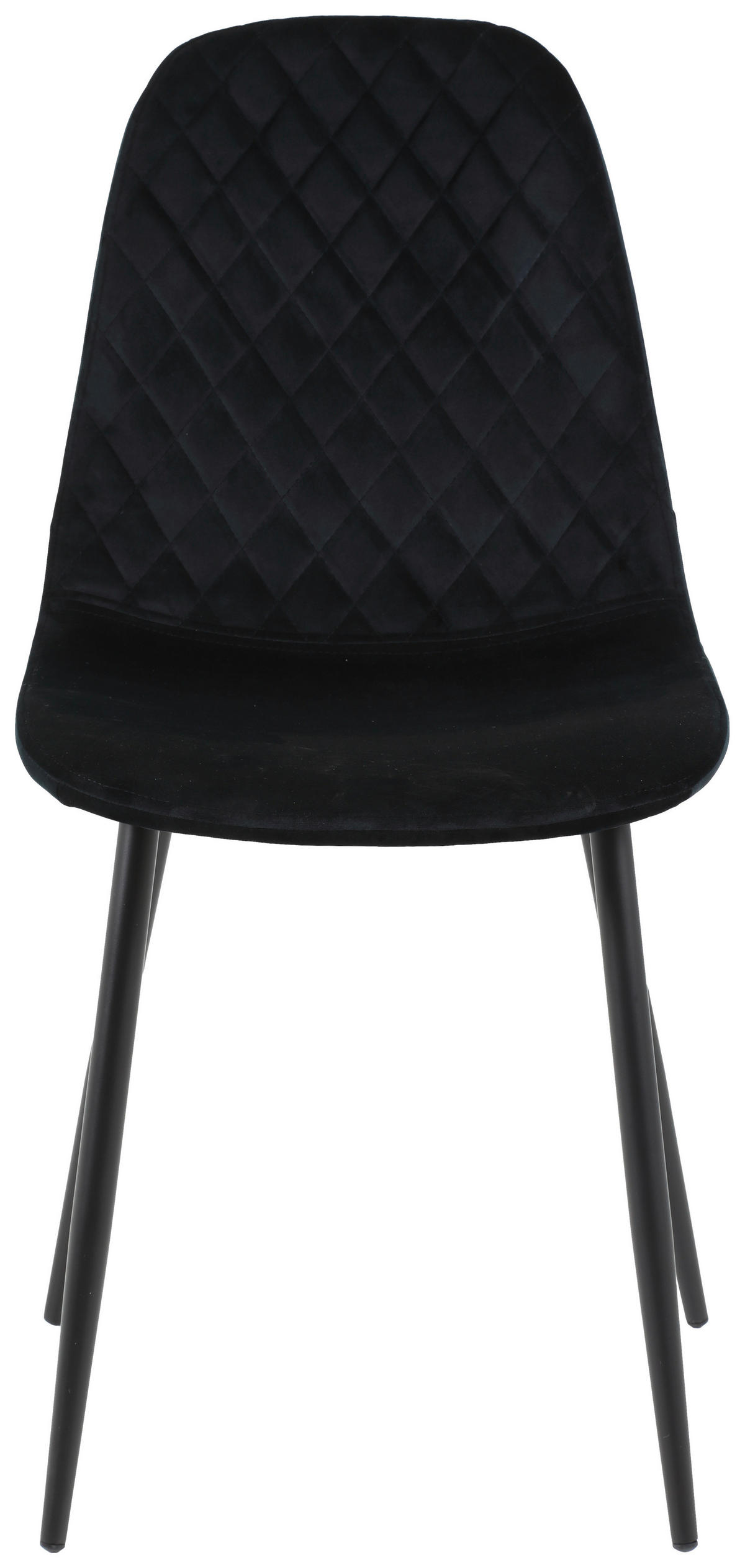 Stuhl Mira 4er Set schwarz Samtoptik B/H/T: ca. 44x89x53,5 cm Mira 4er Set - schwarz (44,00/89,00/53,50cm) - Hela