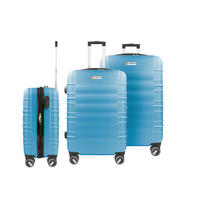 HOFFMANNS Hartschalenkoffer blau Kunststoff B/H/L: ca. 30x76x52 cm Hartschalenkoffer_3tlg. - blau (52,00/30,00/76,00cm) - HOFFMANNS