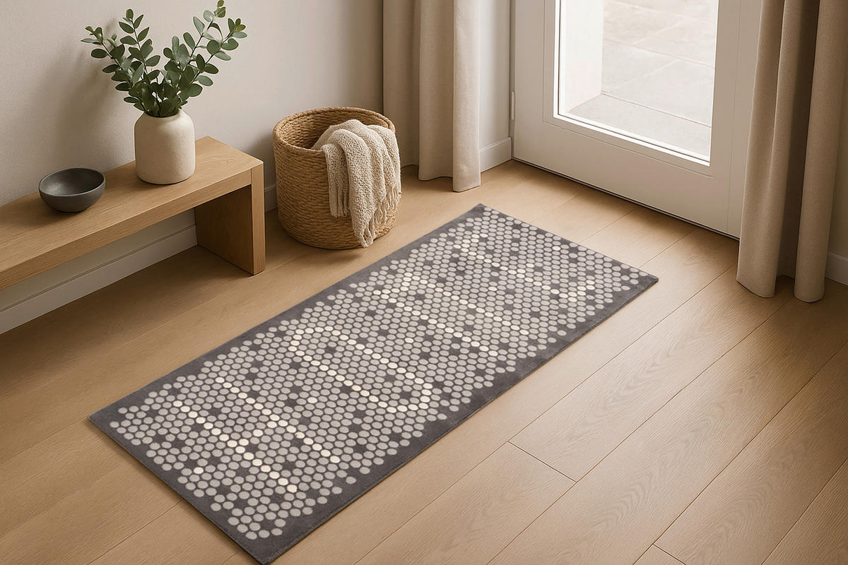 Arte Espina Kurzflorteppich Living Mat 27 petrol B/L: ca. 64x168 cm Living Mat 27 - petrol (64,00/168,00cm) - Arte Espina