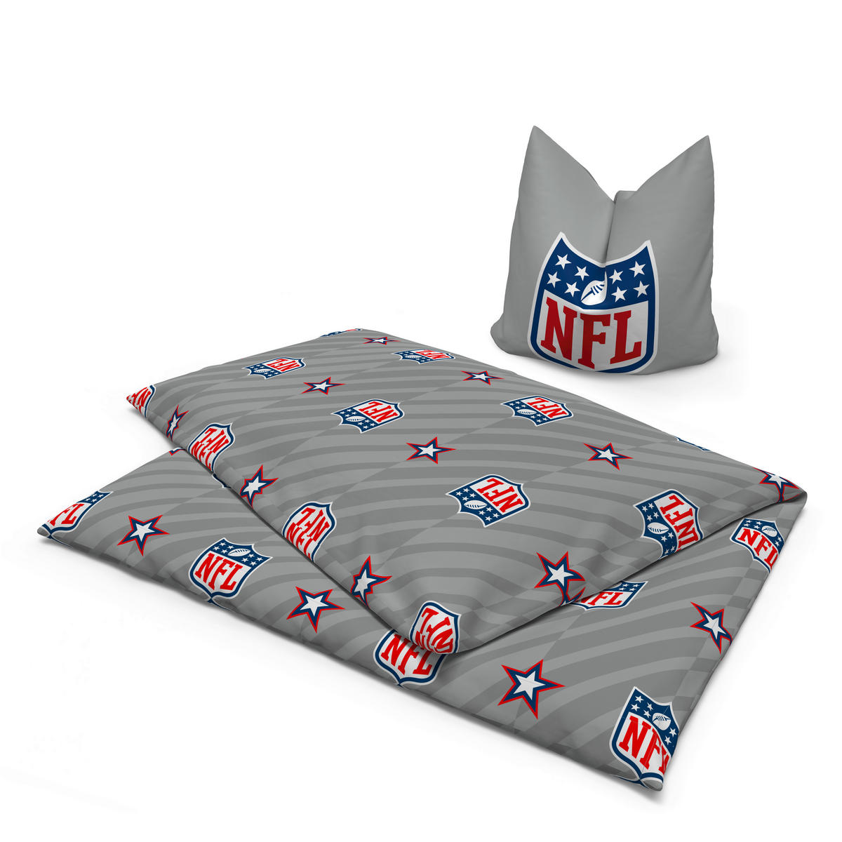Microfaser Bettwäsche NFL NFL - weiß/rot (135,00/200,00cm) - NFL