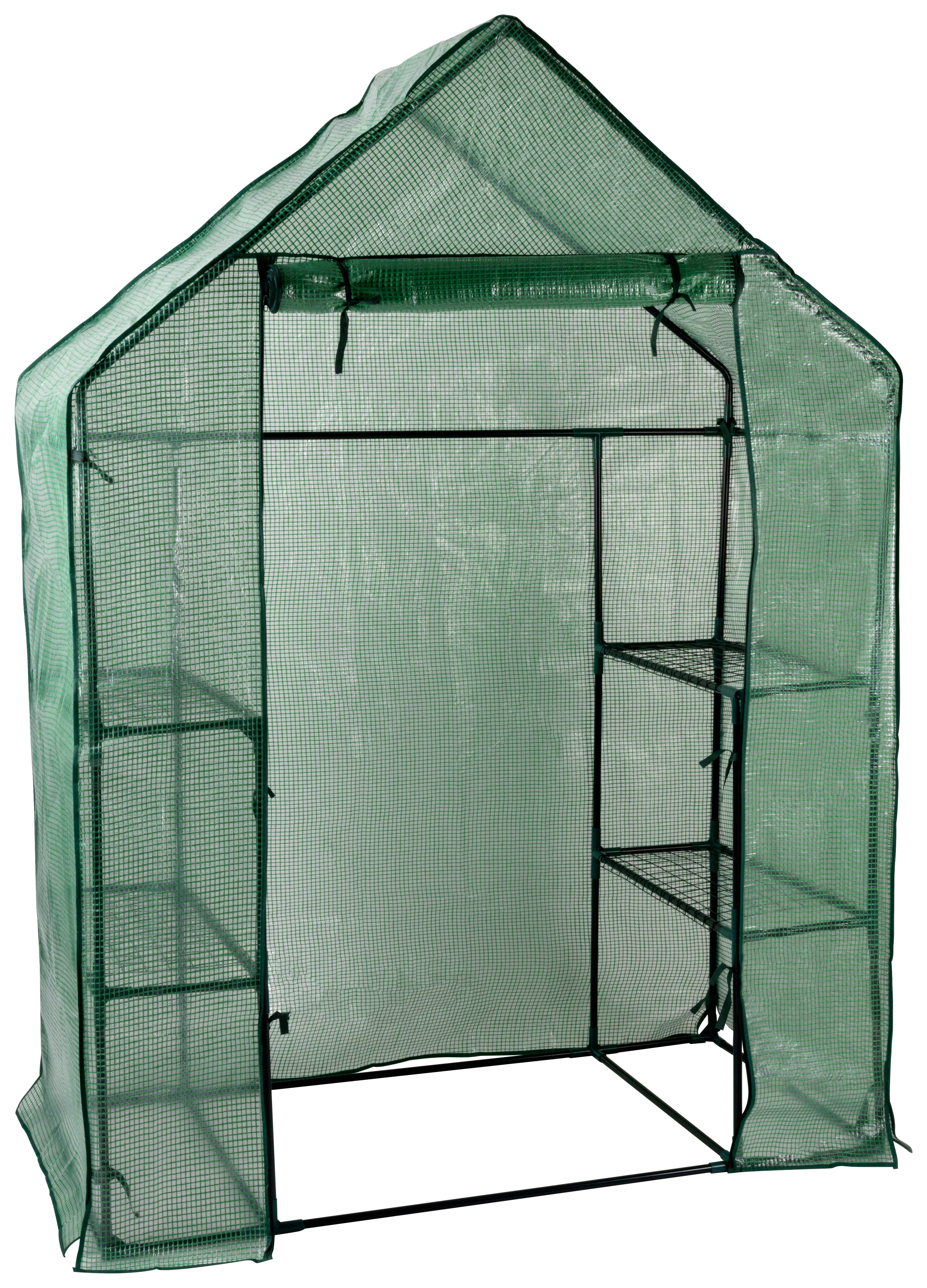 Kinzo Gewächshaus B/H/L: ca. 73x195x143 cm Gewächshaus_begehbar - grün (143,00/73,00/195,00cm) - Kinzo