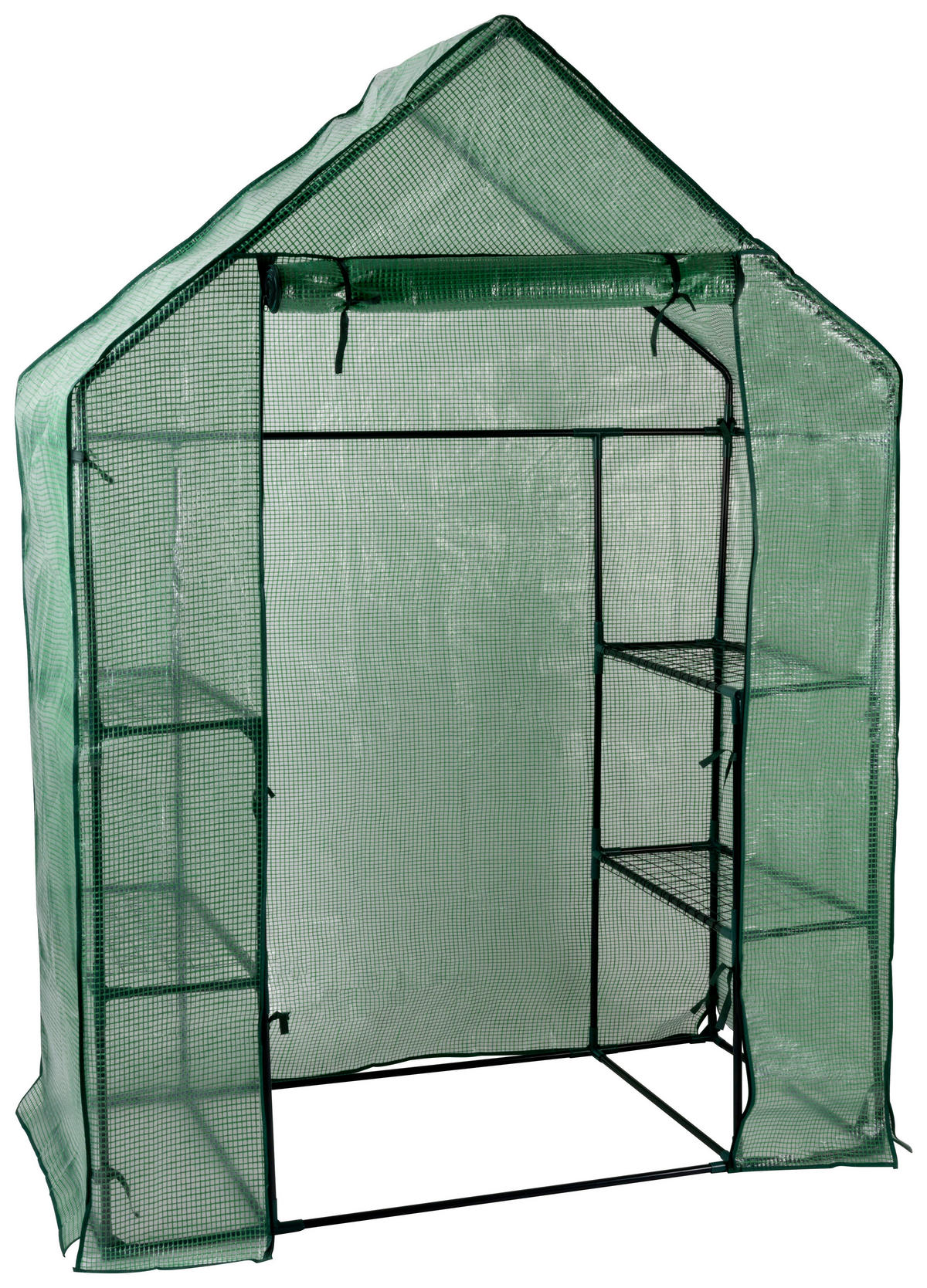 Kinzo Gewächshaus B/H/L: ca. 73x195x143 cm Gewächshaus_begehbar - grün (143,00/73,00/195,00cm) - Kinzo