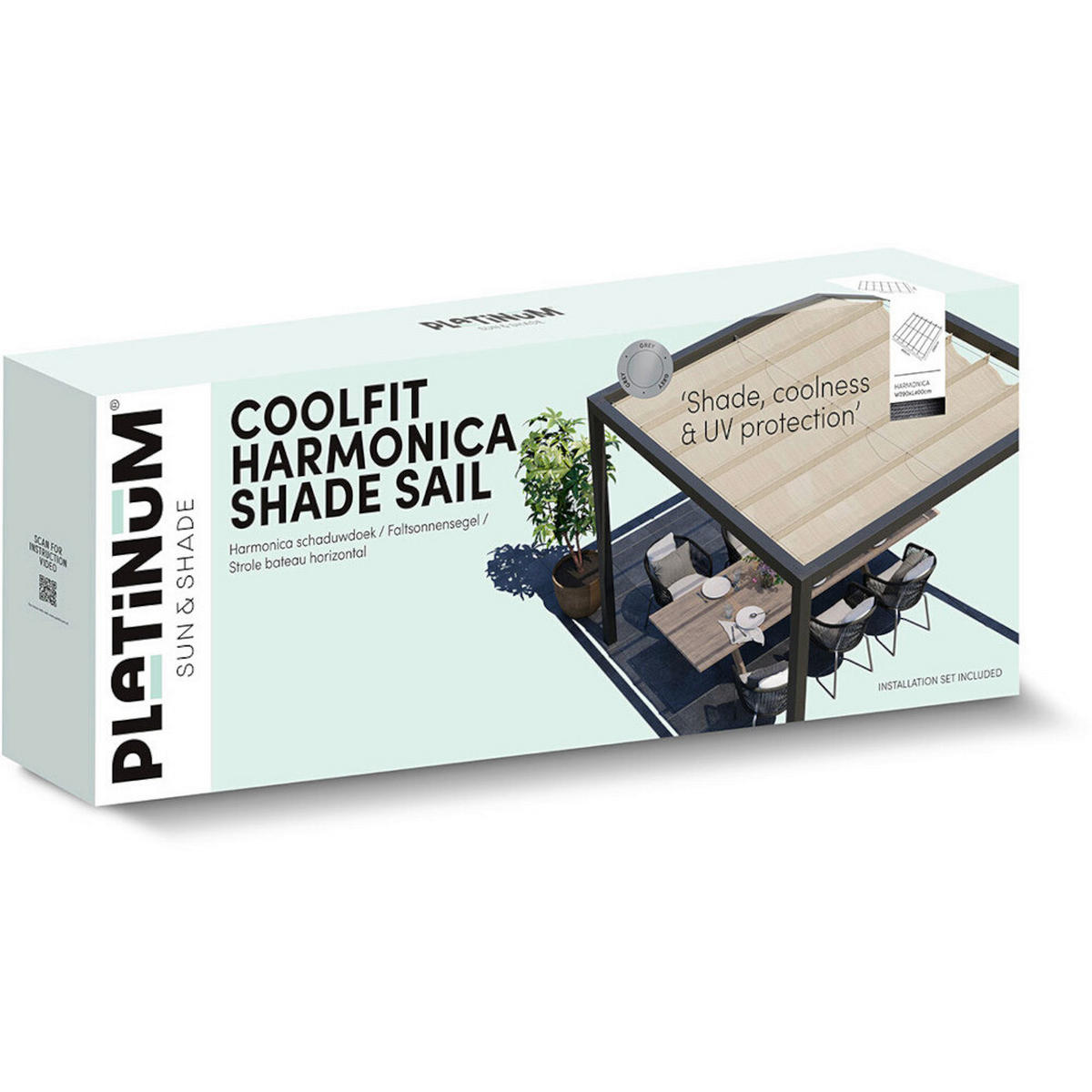 PLATINUM Faltsonnensegel Coolfit sand Polyethylen B/H/L: ca. 400x1x290 cm Coolfit - sand (290,00/400,00/1,00cm) - PLATINUM