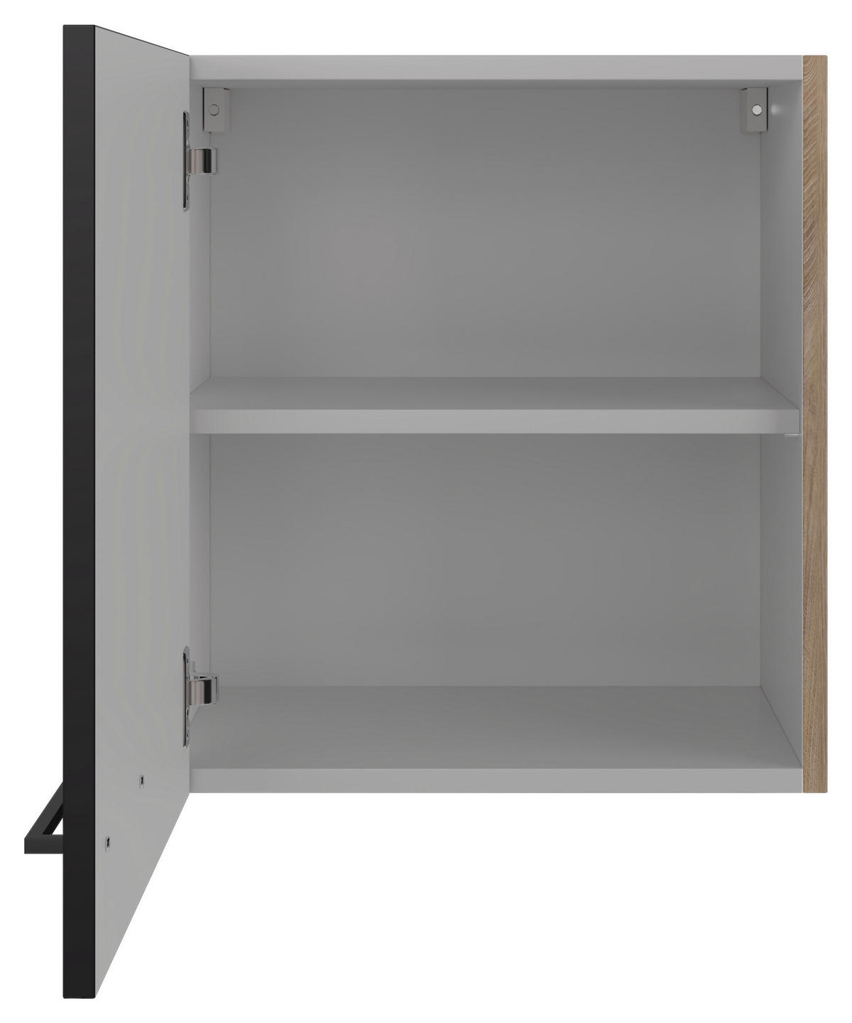 Hängeschrank Capri schwarz matt B/H/T: ca. 50x54,8x32 cm Capri - schwarz/Oak (50,00/54,80/32,00cm) - Flex-Well