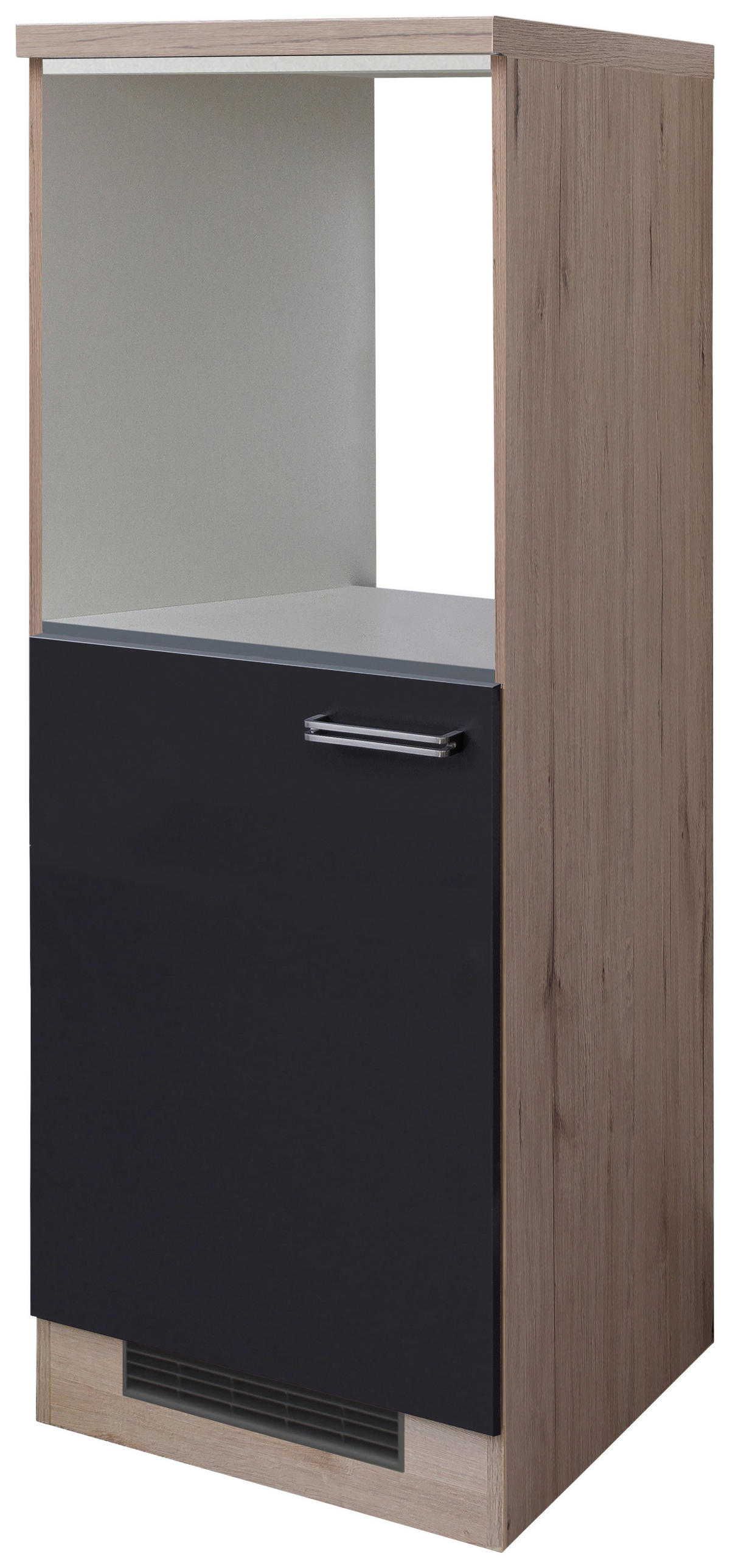 Kühlumbauschrank Elva anthrazit B/H/T: ca. 60x169,5x60 cm Elva - Eiche/anthrazit (60,00/169,50/60,00cm) - Flex-Well
